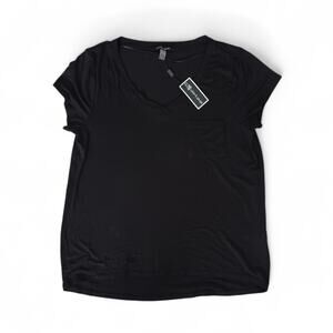 Wardrobe staple cable & gauge XL Black V-Neck Short sleeve Tee, new with tags